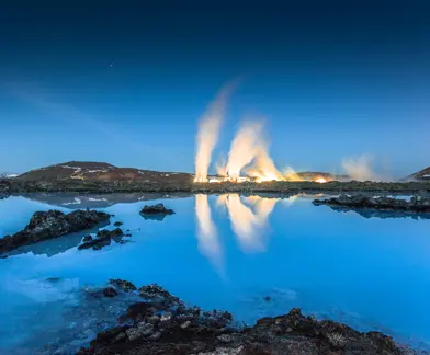 Orkuver Svartsengi Ljósaskipti Hires